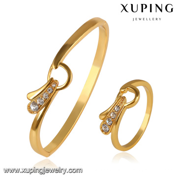 Sistemas de la joyería de Dubai de las pulseras de los brazaletes del oro de la moda 2440 de 64095-xuping